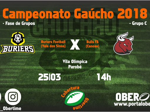 (25/03) - Pré - Jogo: Buriers X Bulls - Gauchão 2018