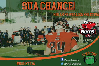 Bulls Futebol Americano terá seletiva no próximo final de semana