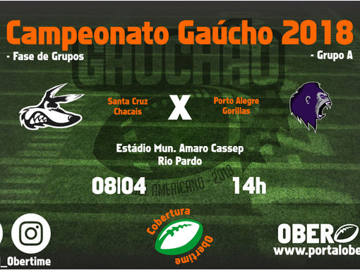 (08/04) - Pré - Jogo: Chacais X Gorillas - Gauchão 2018