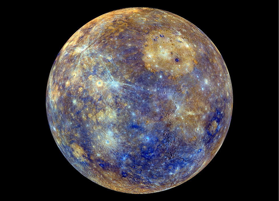 Colorful view of Mercury was produced by using images from the color base map imaging campaign during MESSENGER's primary mission.
Image Credit: NASA/Johns Hopkins University Applied Physics Laboratory/Carnegie Institution of Washington