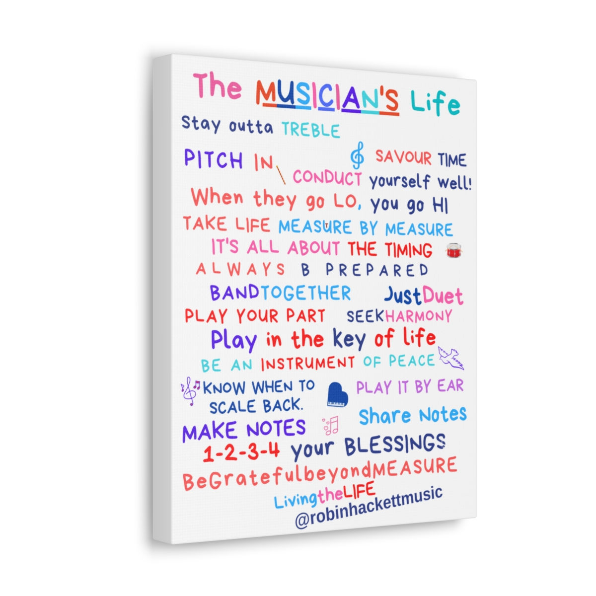 The Musician's Life Canvas Gallery Wraps