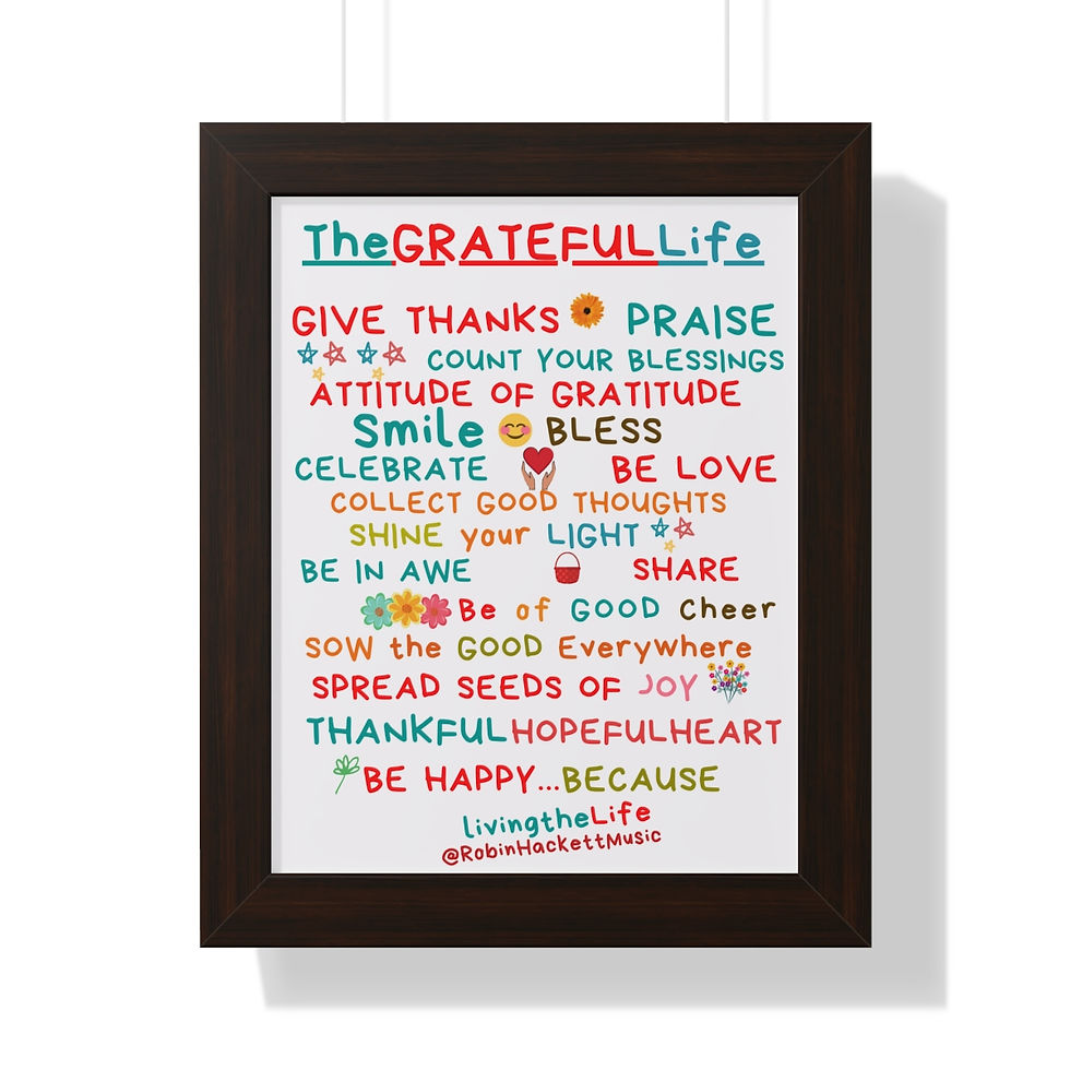 Thumbnail: The Grateful Life Framed Vertical Poster