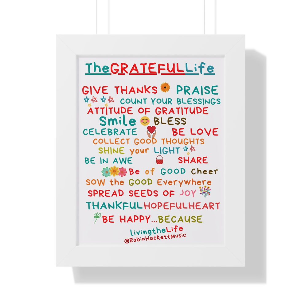 Thumbnail: The Grateful Life Framed Vertical Poster