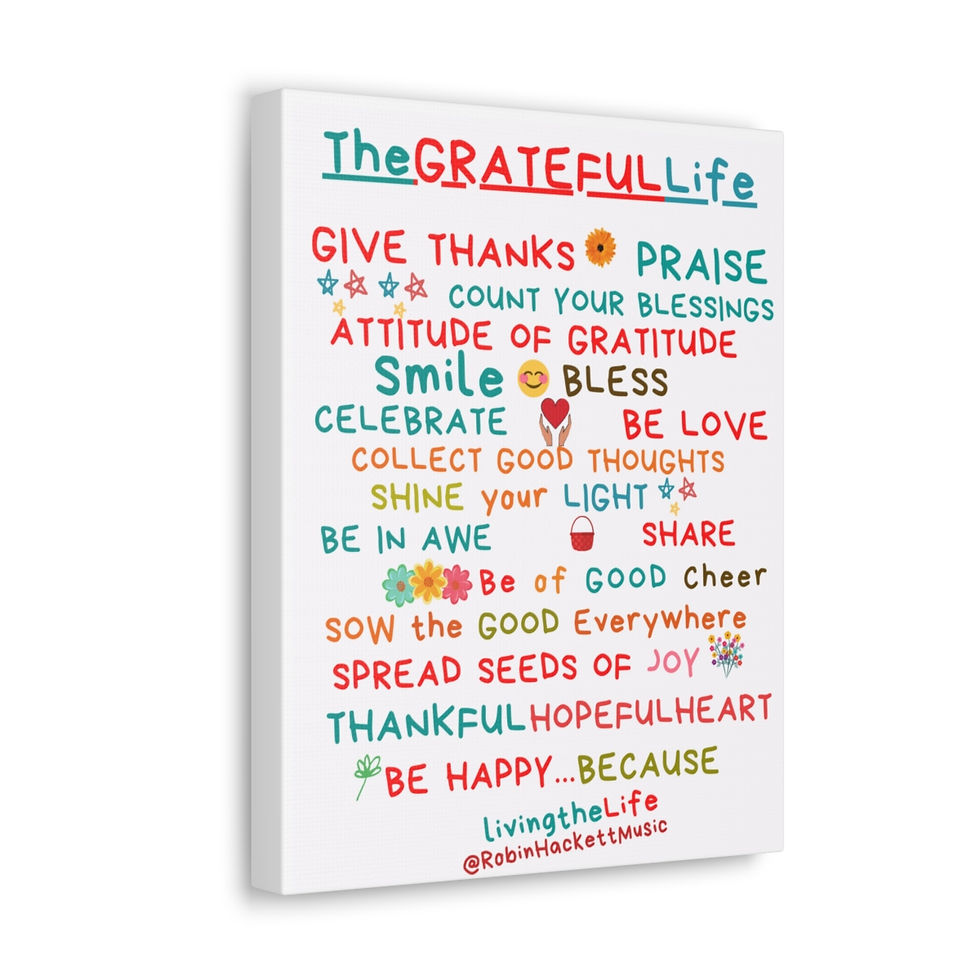 Thumbnail: The Grateful Life Canvas Gallery Wraps