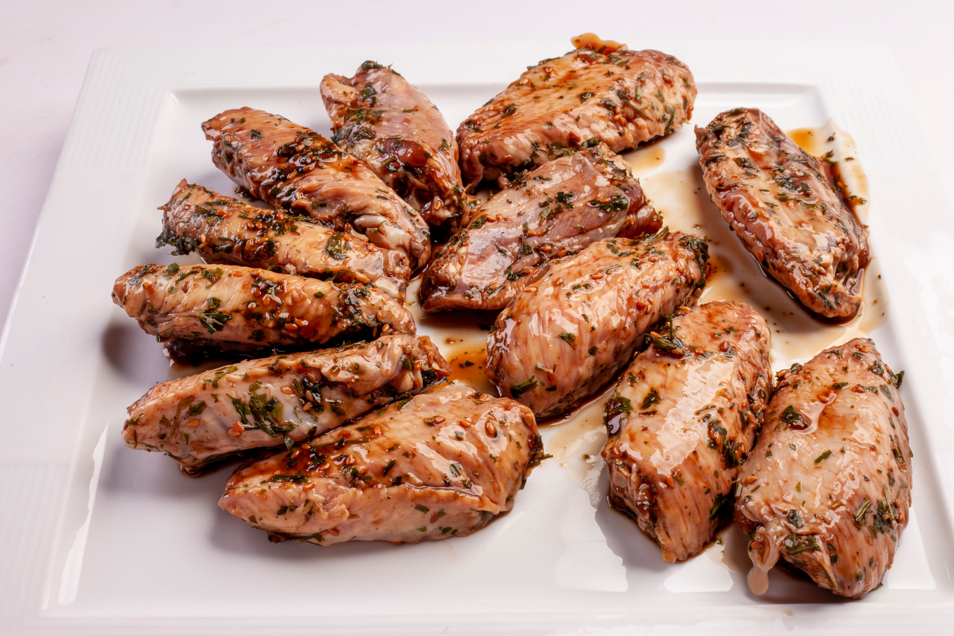 Meio da Asa com Molho Teriyaki