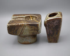 Soda-fired smoke set with Kintsugi