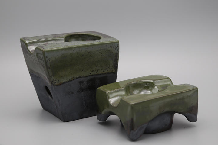 Caverna Magica and Toro Doble, porcelain, Green Rothko