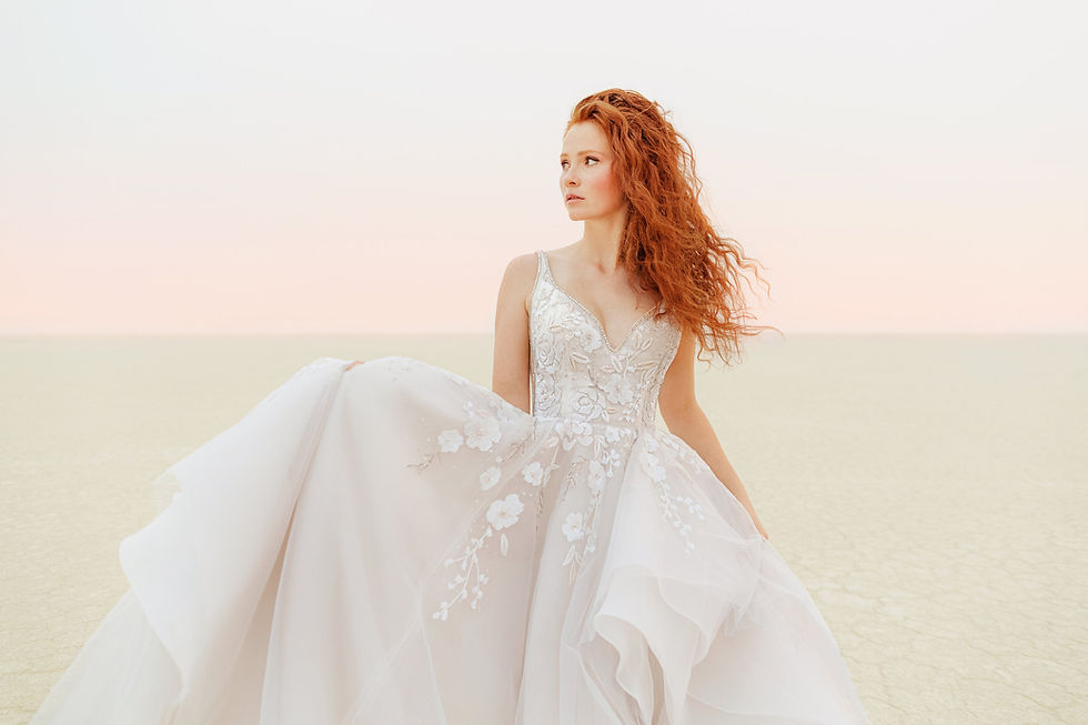 romantic wedding dress sheer lace hermione hayley paige