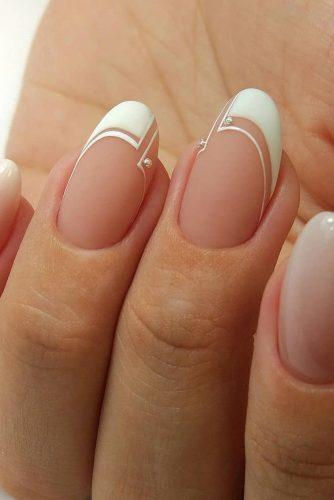 new french manicure style modern bride wedding nails