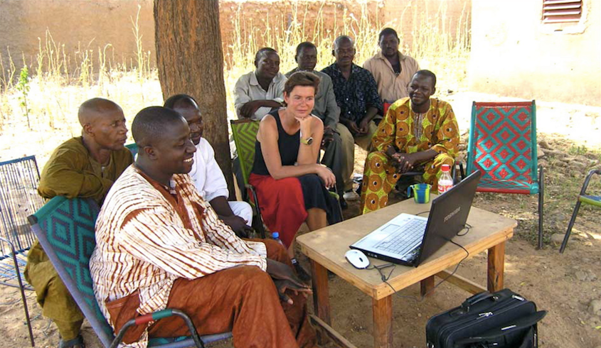 Jutta Ackermann im Dogon Internat Bandiagara