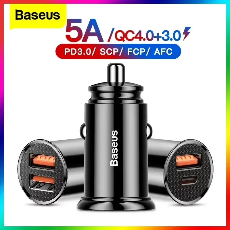 Carregador veicular turbo Baseus dual USB