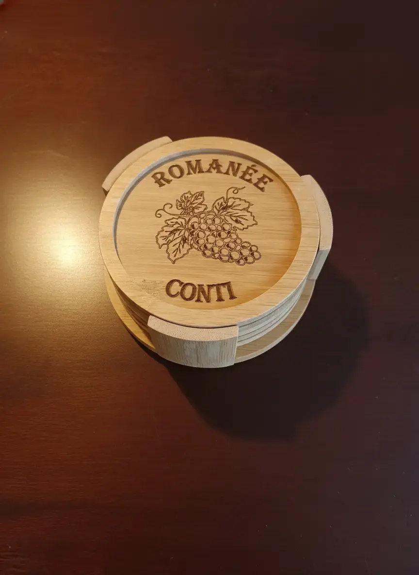 Set de 6 Sous-Verres en Bambou – Collection "Grands Crus de Bourgogne"