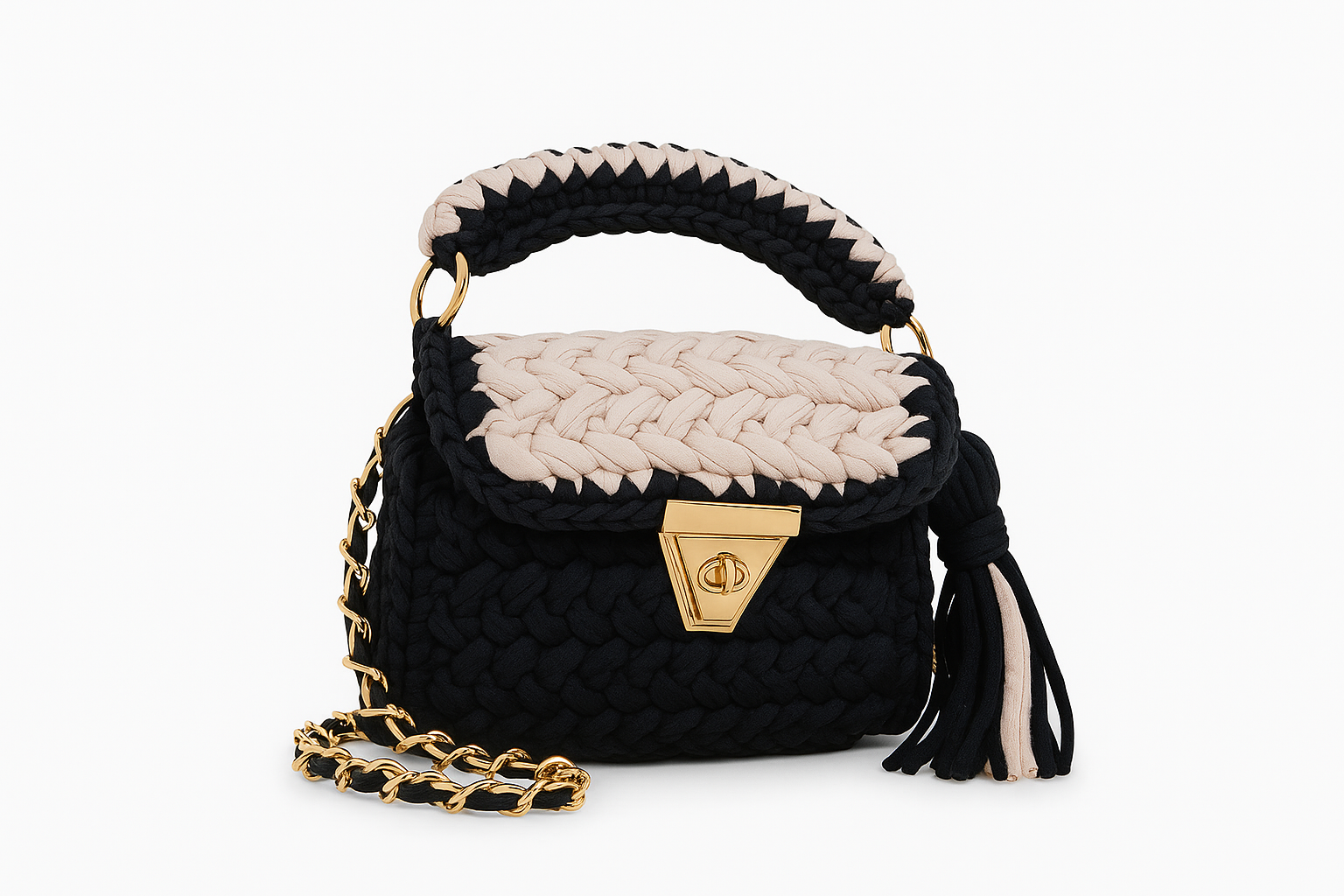 Handcrafted Macramé Crochet Sling Bag