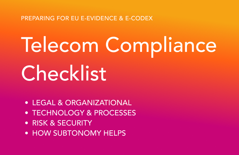 Checklist front cover