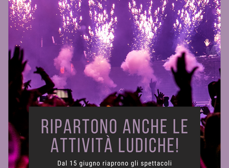 Covid-19: riaperte le attività ludiche, ricreative ed educative, nel rispetto dei protocolli!
