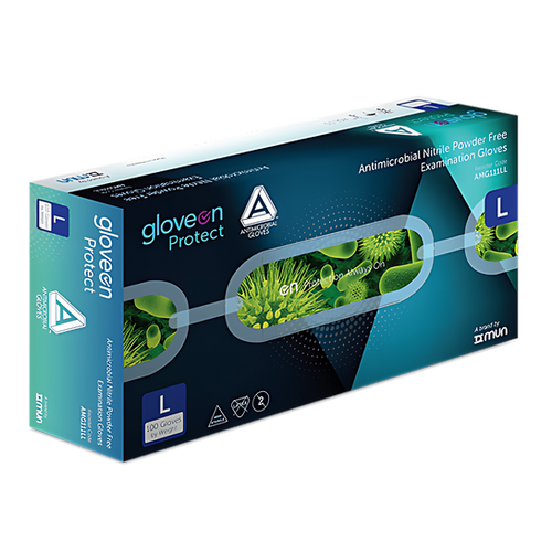 GloveOn Antimicrobial Protect Nitrile PowderFree Gloves