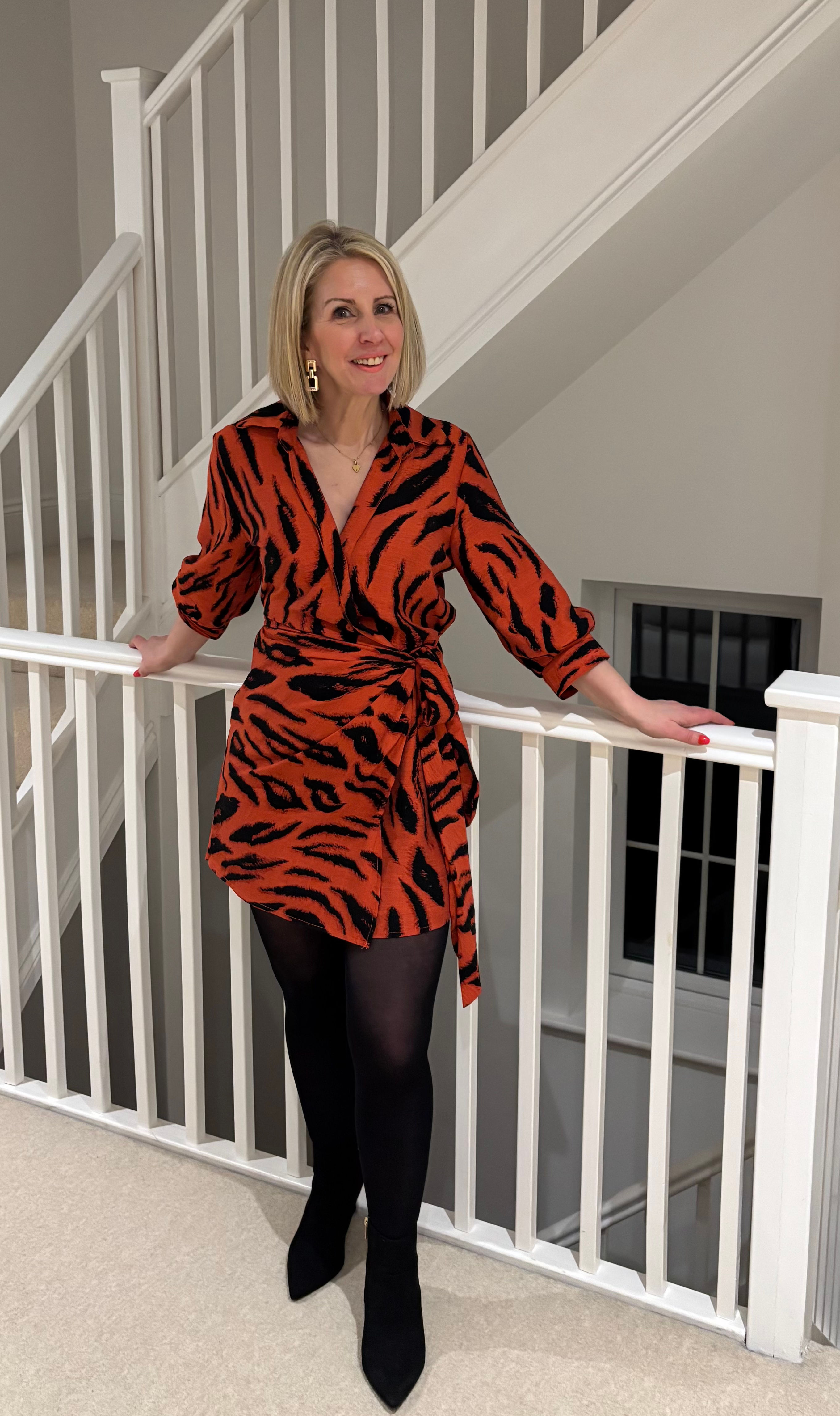 AX Paris Tiger Wrap Mini Dress