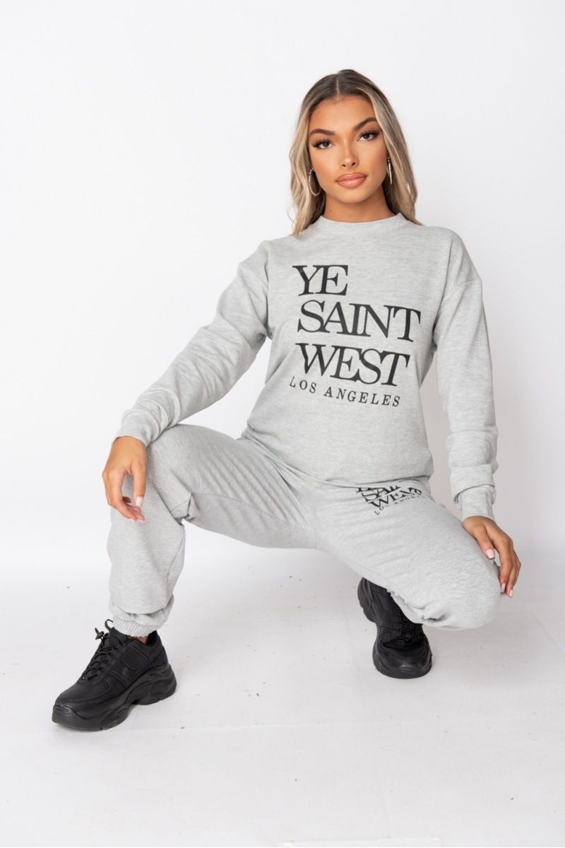 Thumbnail: Grey Ye Saint West Jogger Loungeset