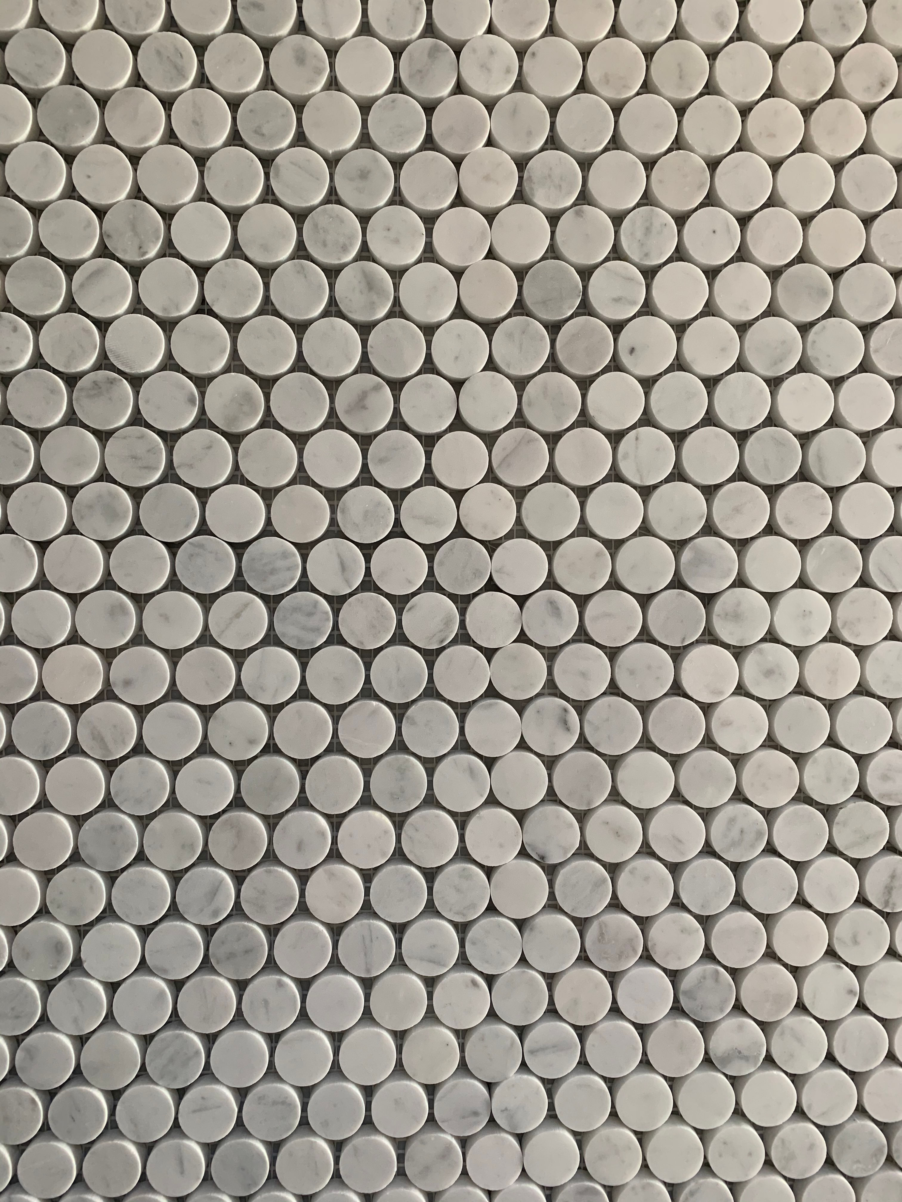 Carrara Marble 23mm Penny Rounds Mosaic Tiles