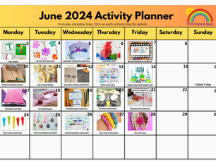 Monthly Planner of Activities and Crafts for Children for June