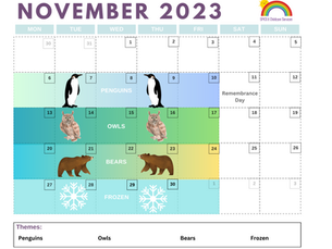 November Program Planning Themes & Child Care Activities