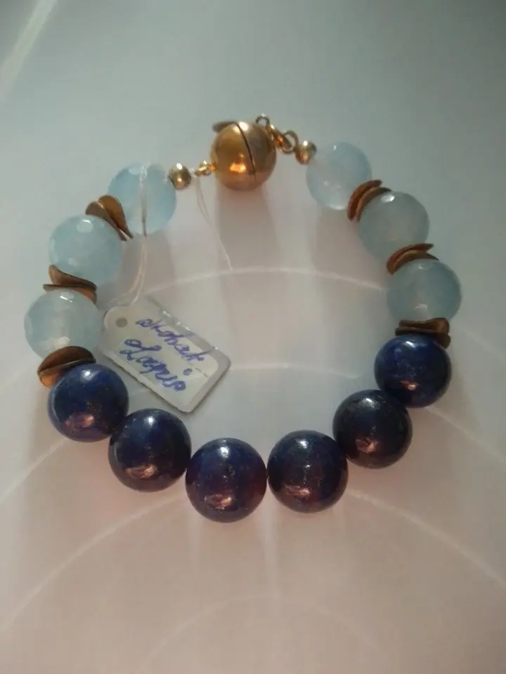 Miniaturbild: Armband Achat-und Lapis