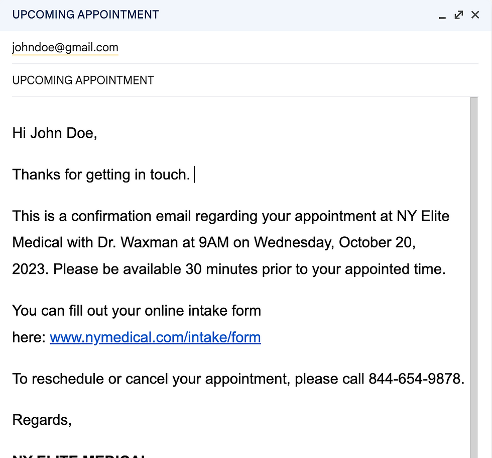EHR screengrabs
