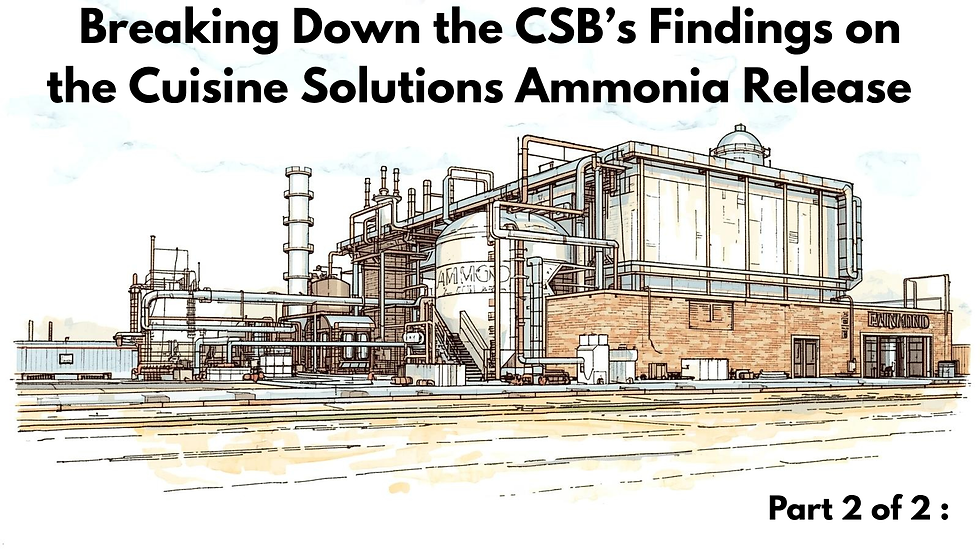 Reflections on the CSB Report and What It Means for the Future of Ammonia Safety | Blog No. 95