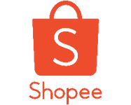 Shopee logo, orange shopping bag icon with the word Shopee at the bottom