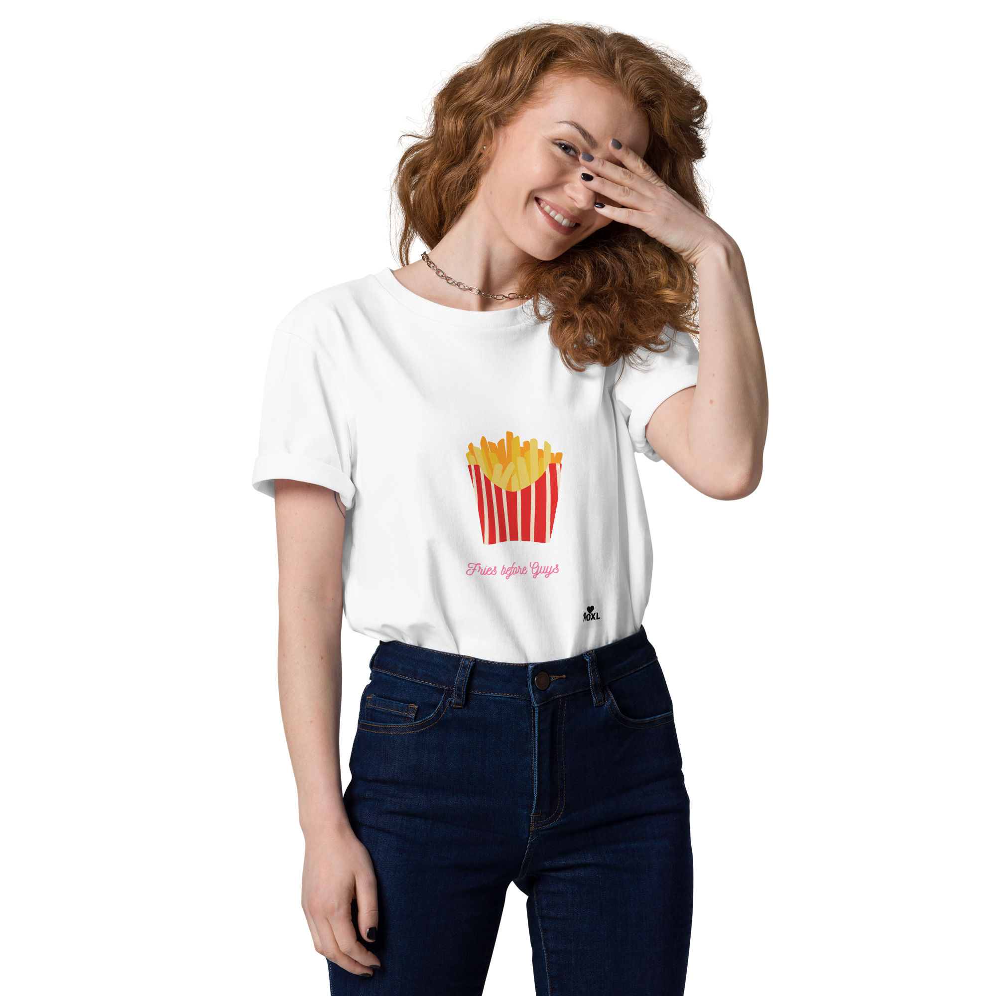 Fries before Guys - unisex organic cotton t-shirt