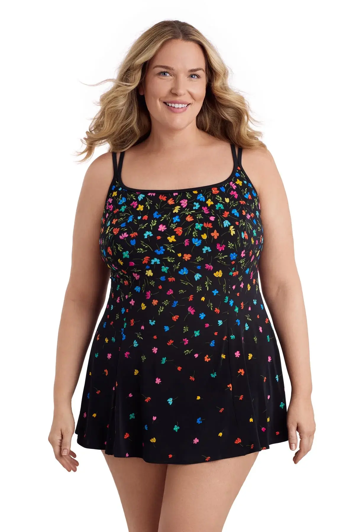 Princess Seam Swim Dress - Little Flowers - Longitude