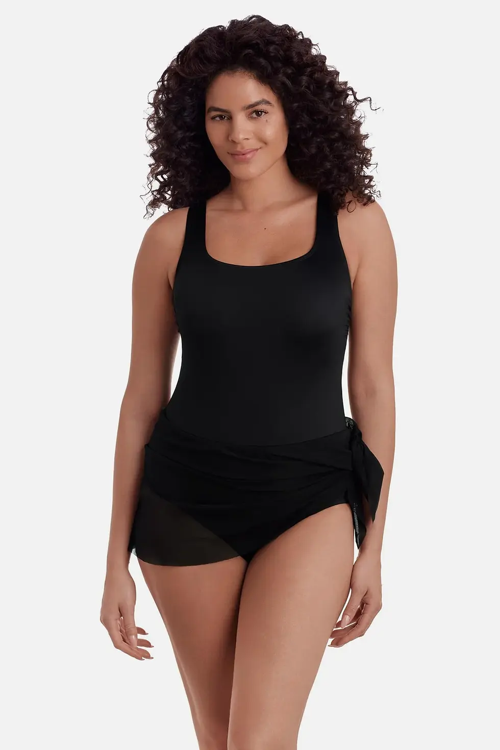Miniature : Sash Tie Tank One Piece Swimsuit- Longitude