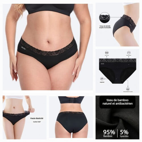 Miniature : Period Underwear - Lace Brief - Bélysime