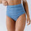 Miniature : High Waisted Ruched Swim Bottoms - Coral Reef Swim
