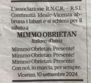 Apologia di fascismo sul Giornale di Vicenza: "rossi e neri" sono tutti uguali?