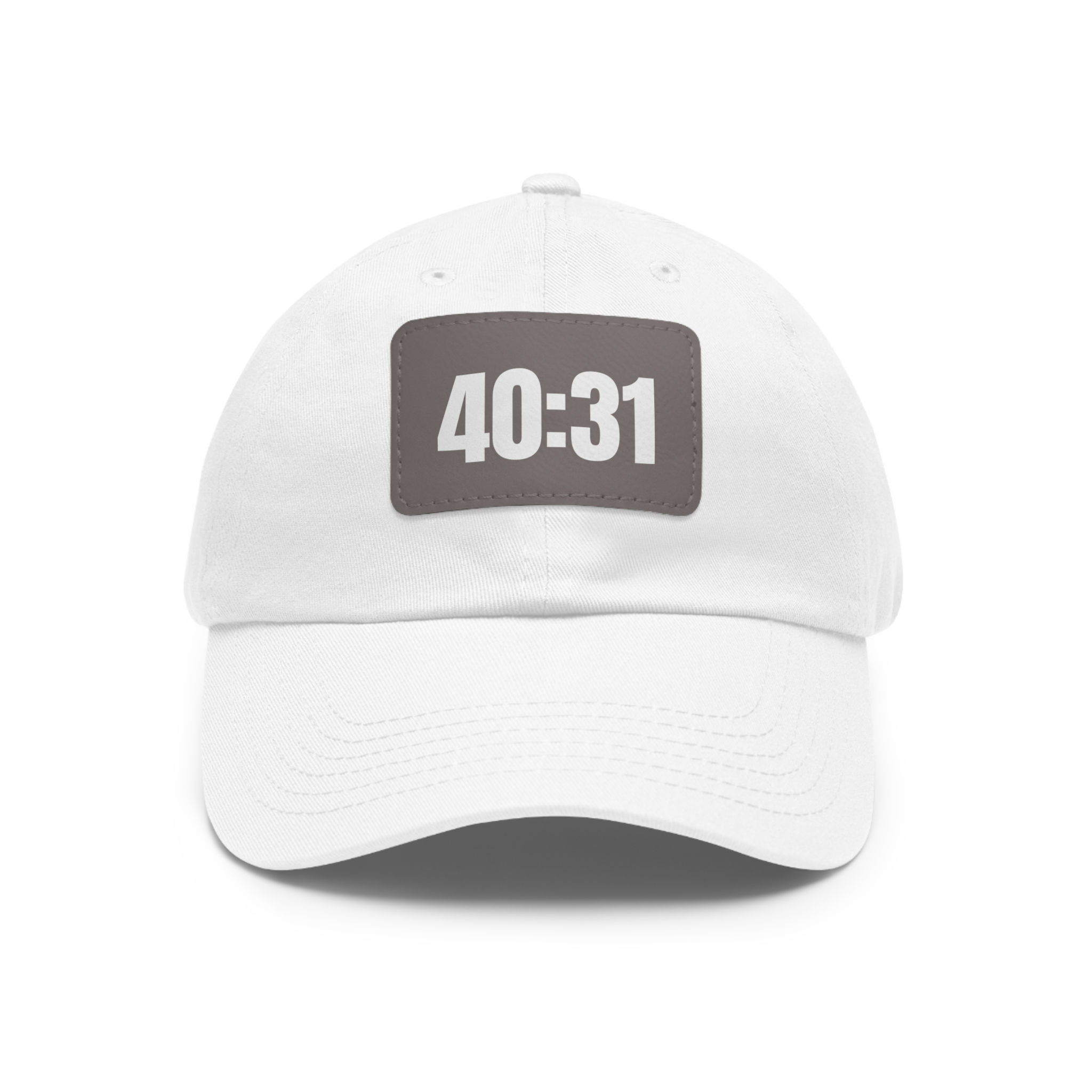 40:31 Hat with Leather Patch (Rectangle)