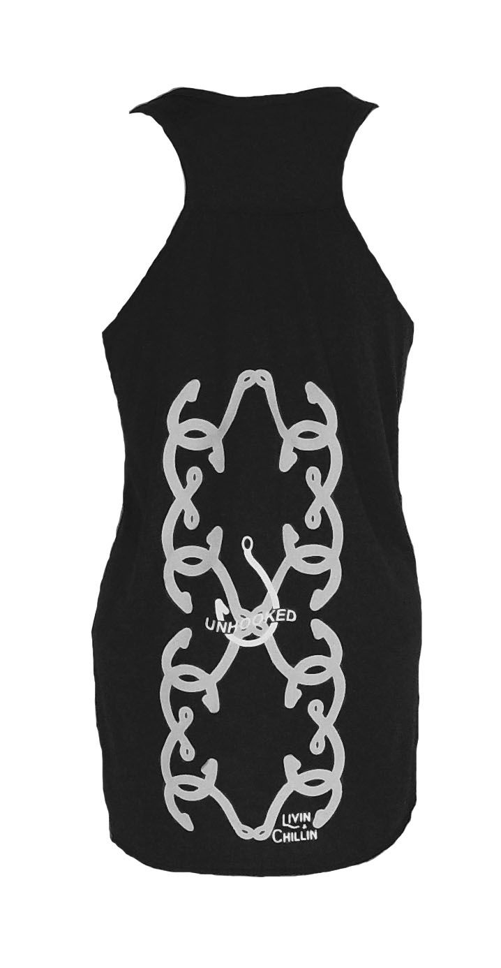 Unhooked Kids Tank Top-Black