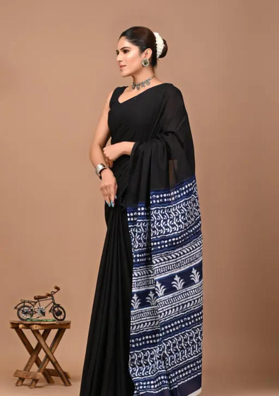 Blissful Black Jaipuri