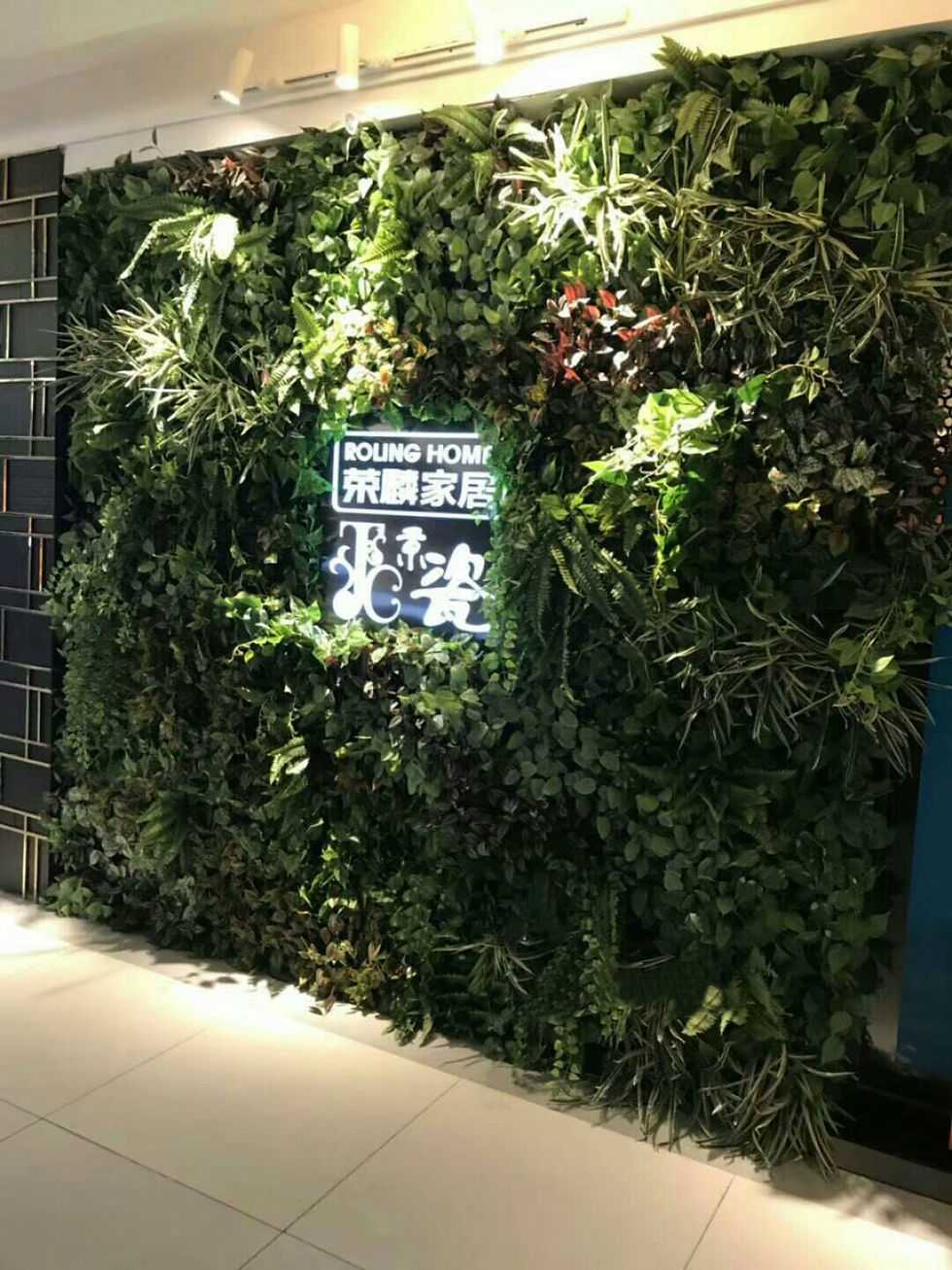 Customized artificial vertical green wall PLANTWALL038