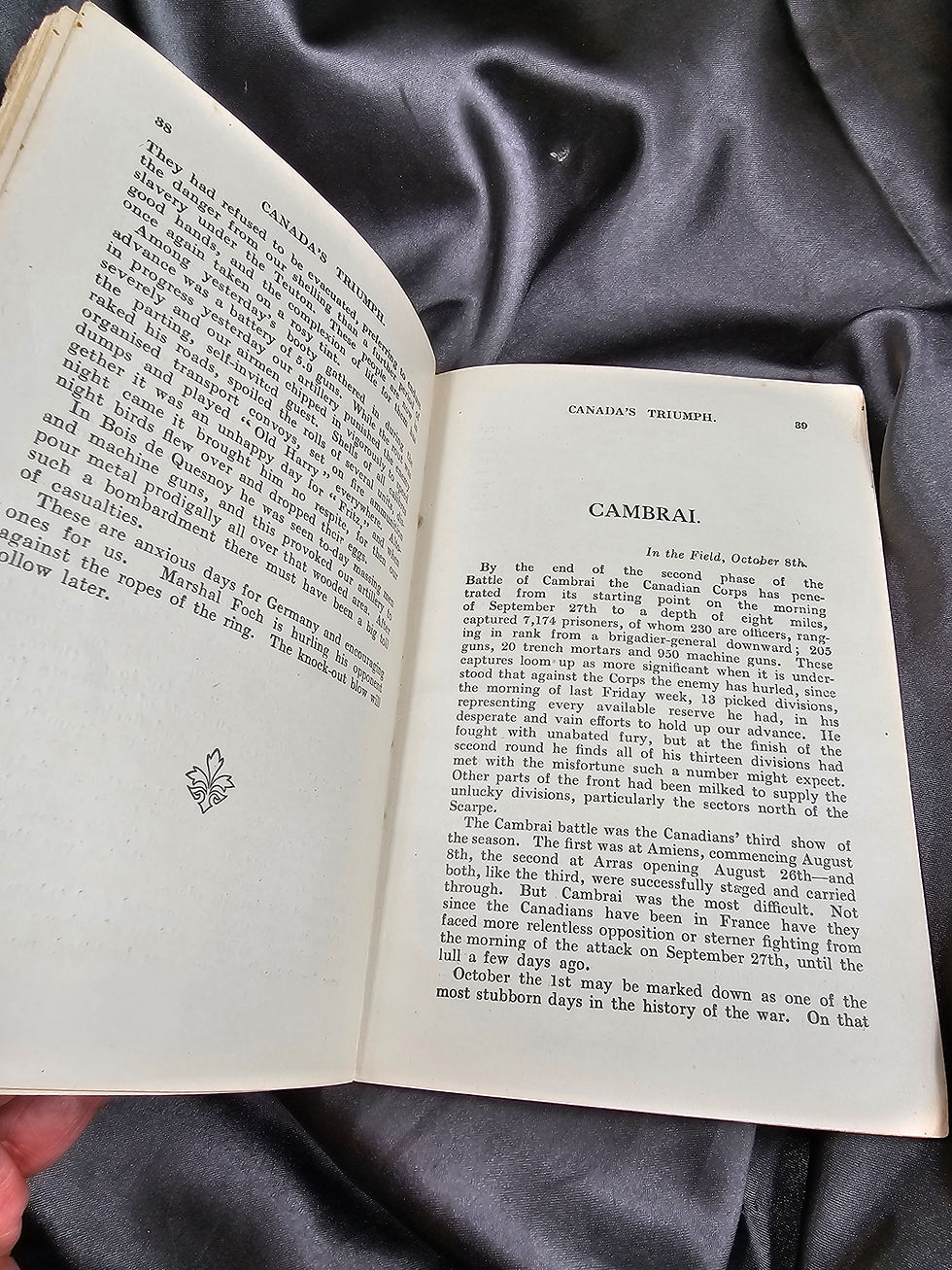 Thumbnail: WWI ERA CANADA'S TRIUMPH BOOK