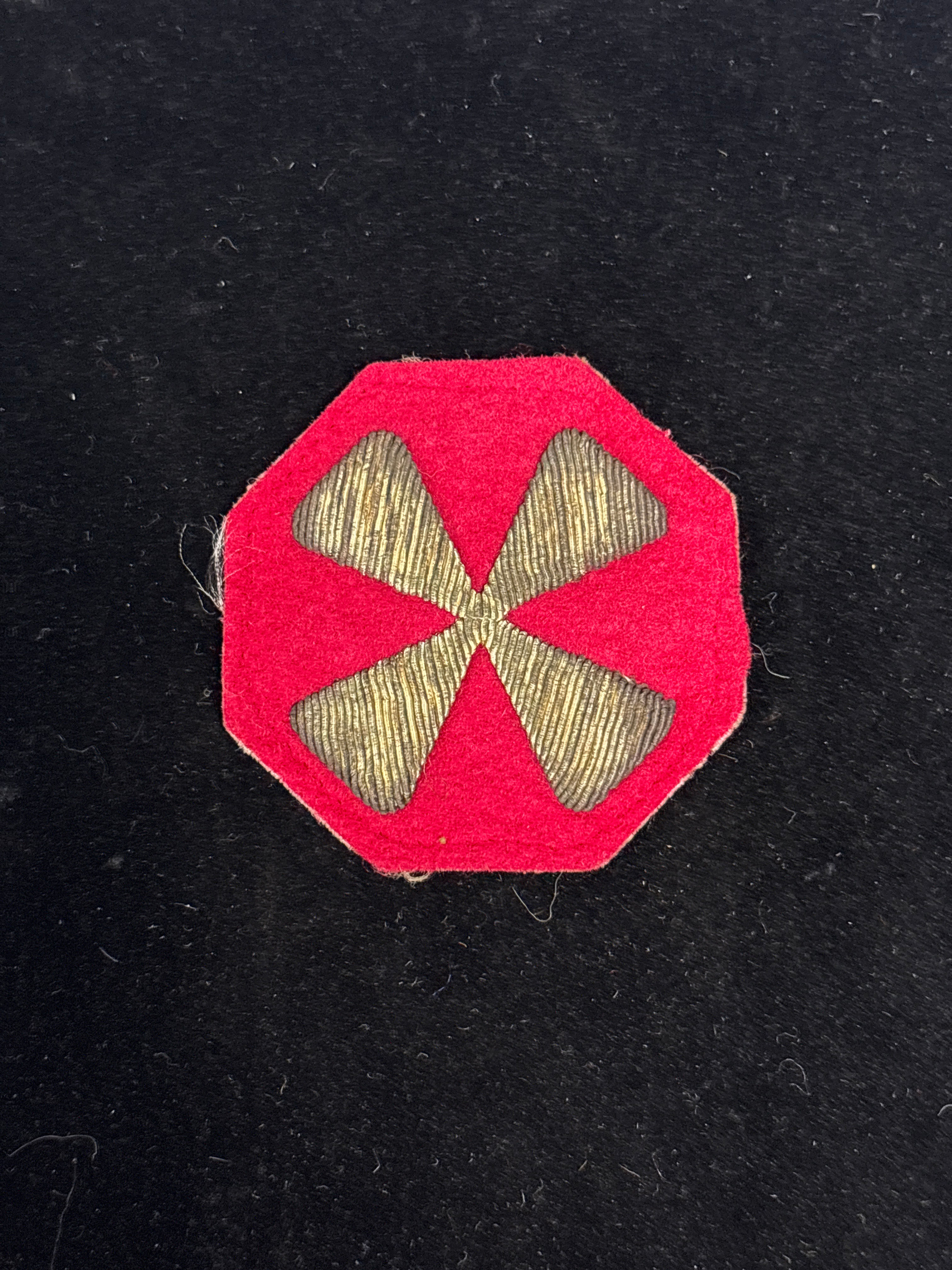 WWII US 8TH ARMY BULLION PATCH