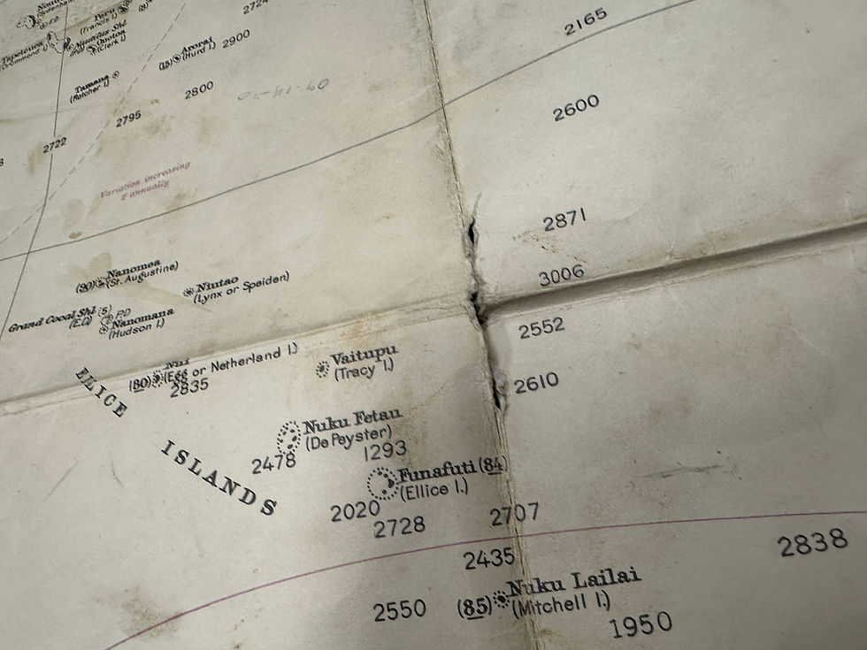 Thumbnail: WWII US NAVY MAP - 1943 SAMOA ISLANDS TO NEW GUINEA 