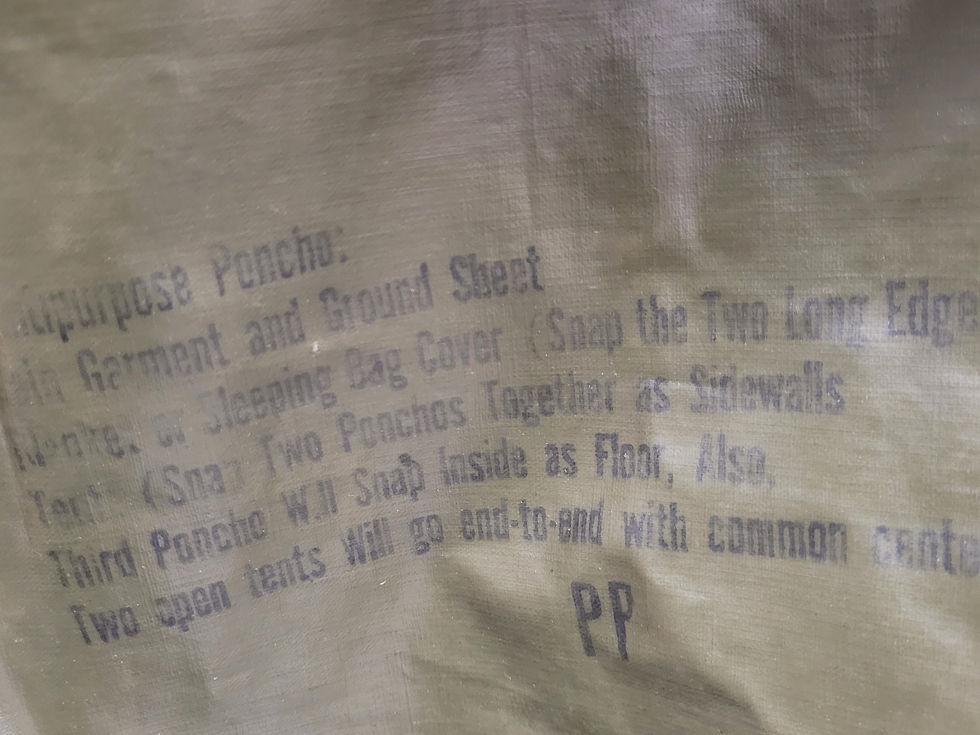 Thumbnail: WWII RESIN COATED PONCHO LINER 
