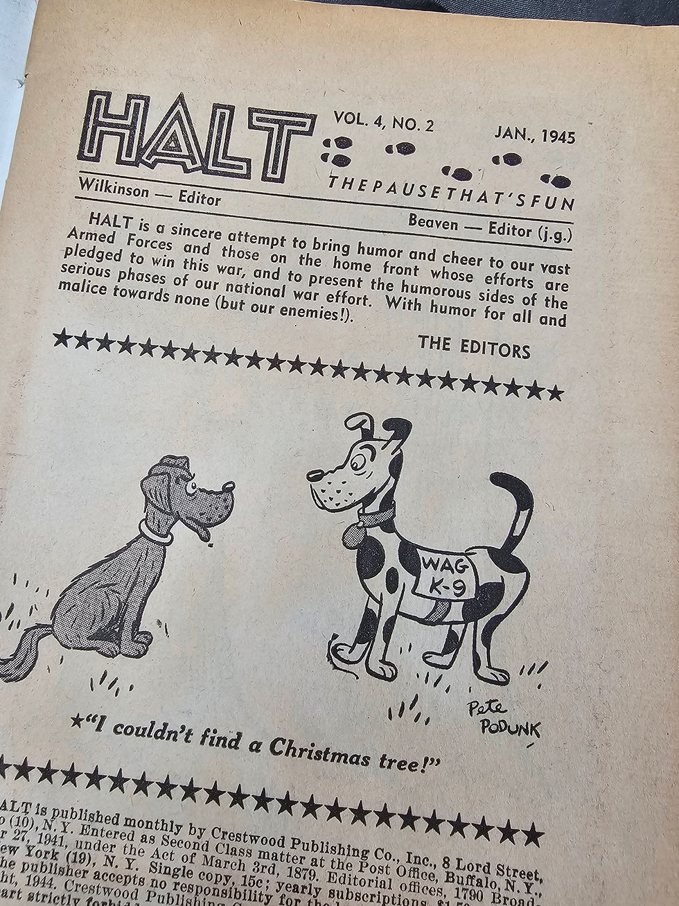 サムネイル： WWII HALT SOLDIERS MILITARY HUMOR BOOK