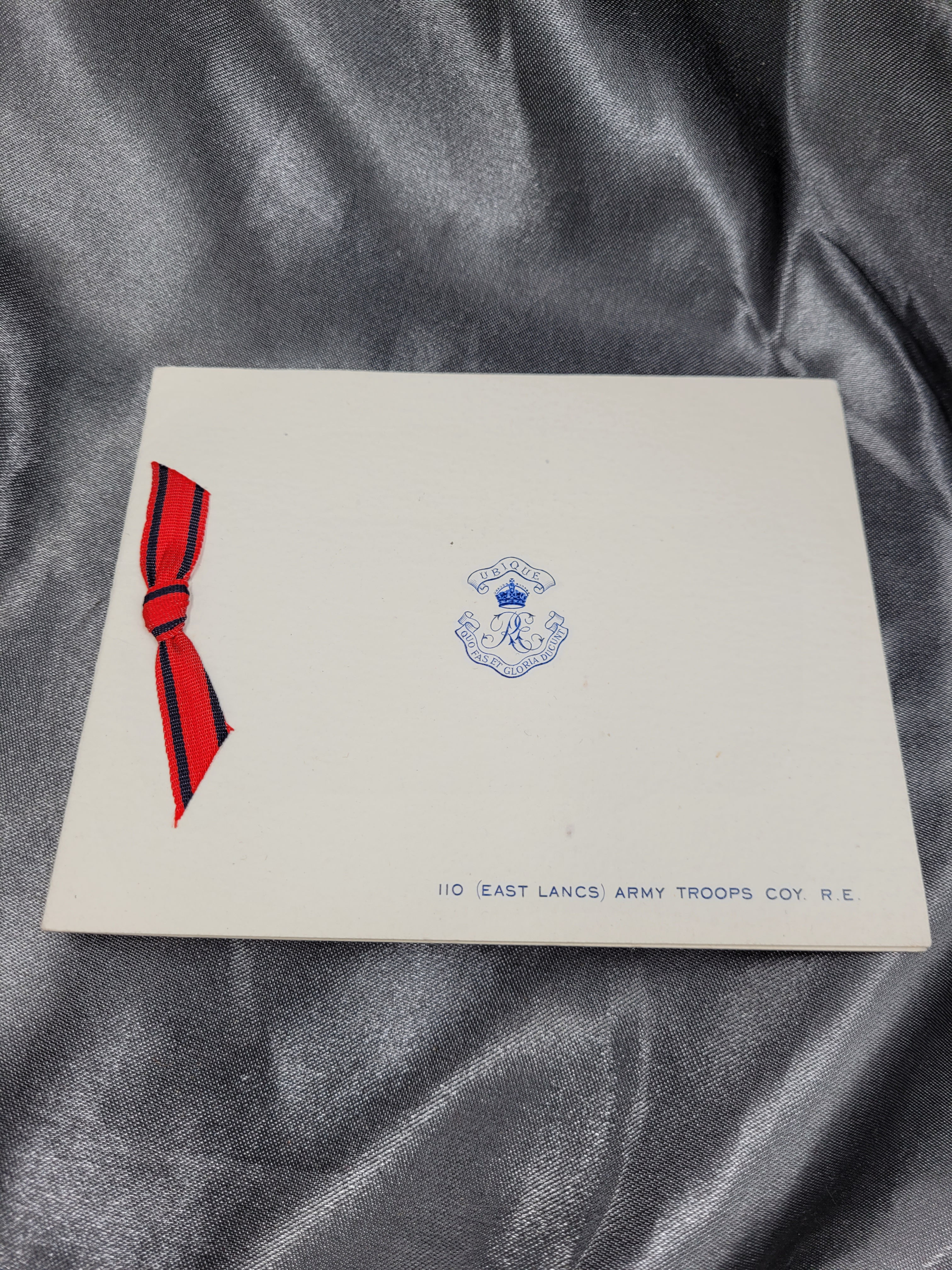 WWII ERA BRITISH ARMY CHRISTMAS CARD