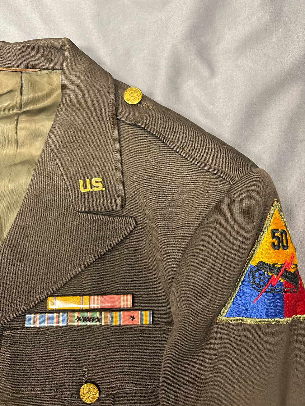 サムネイル： WWII US 50TH ARMORED CLASS A JACKET