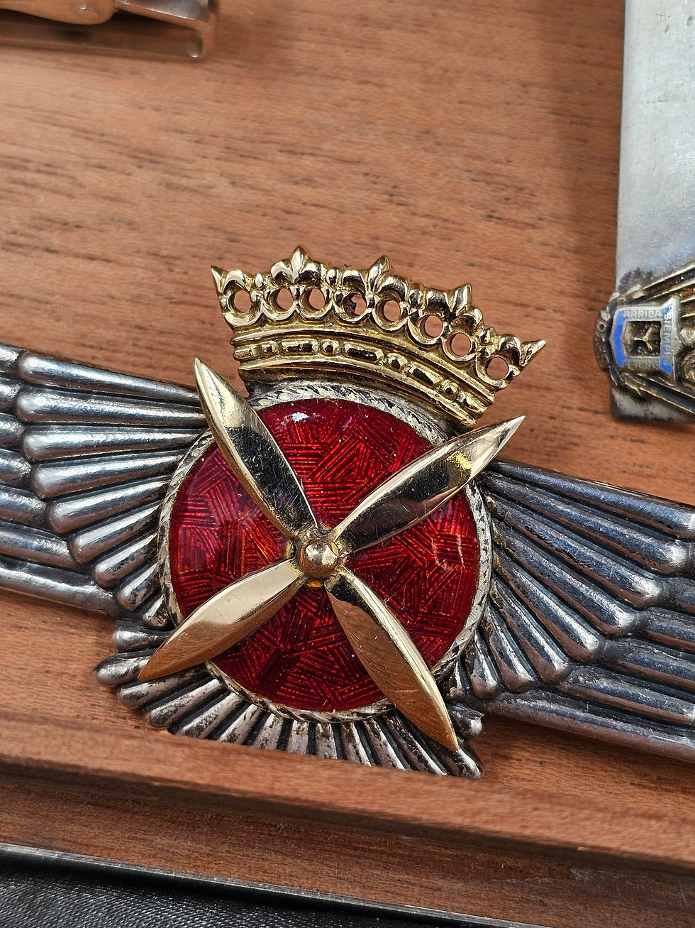 Thumbnail: GENERAL EUGENE LEBAILLY SILVER BOX & CIA ASA SPOOK TIE PIN