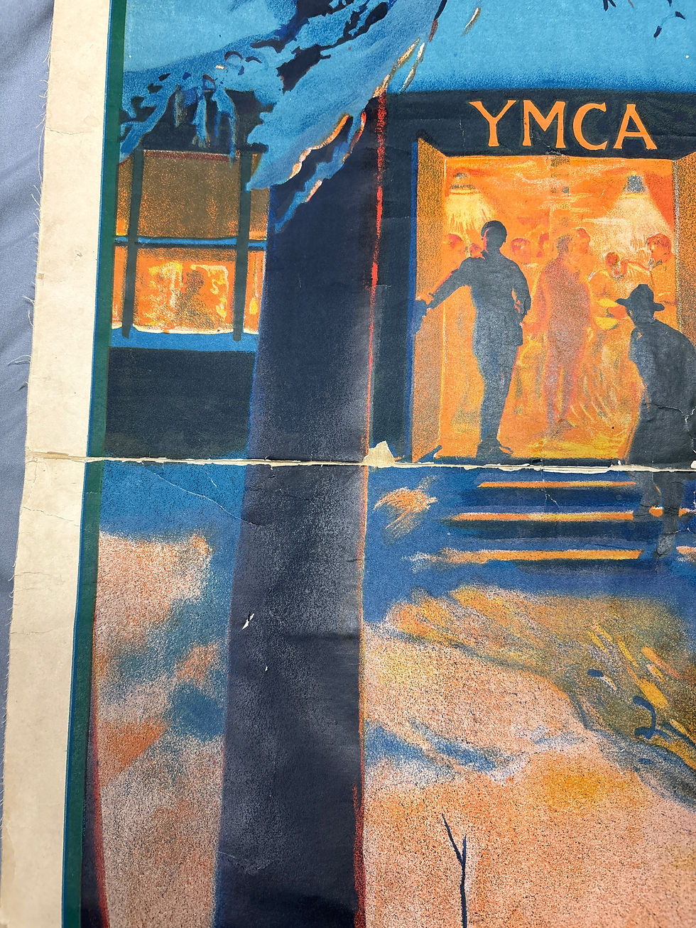 Thumbnail: WWI LINEN BACKED YMCA POSTER