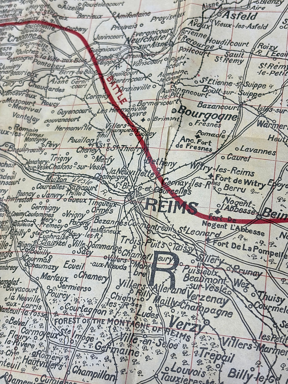 Thumbnail: WWI RAND MCNALLY FRENCH FRONT STRATEGIC MAP