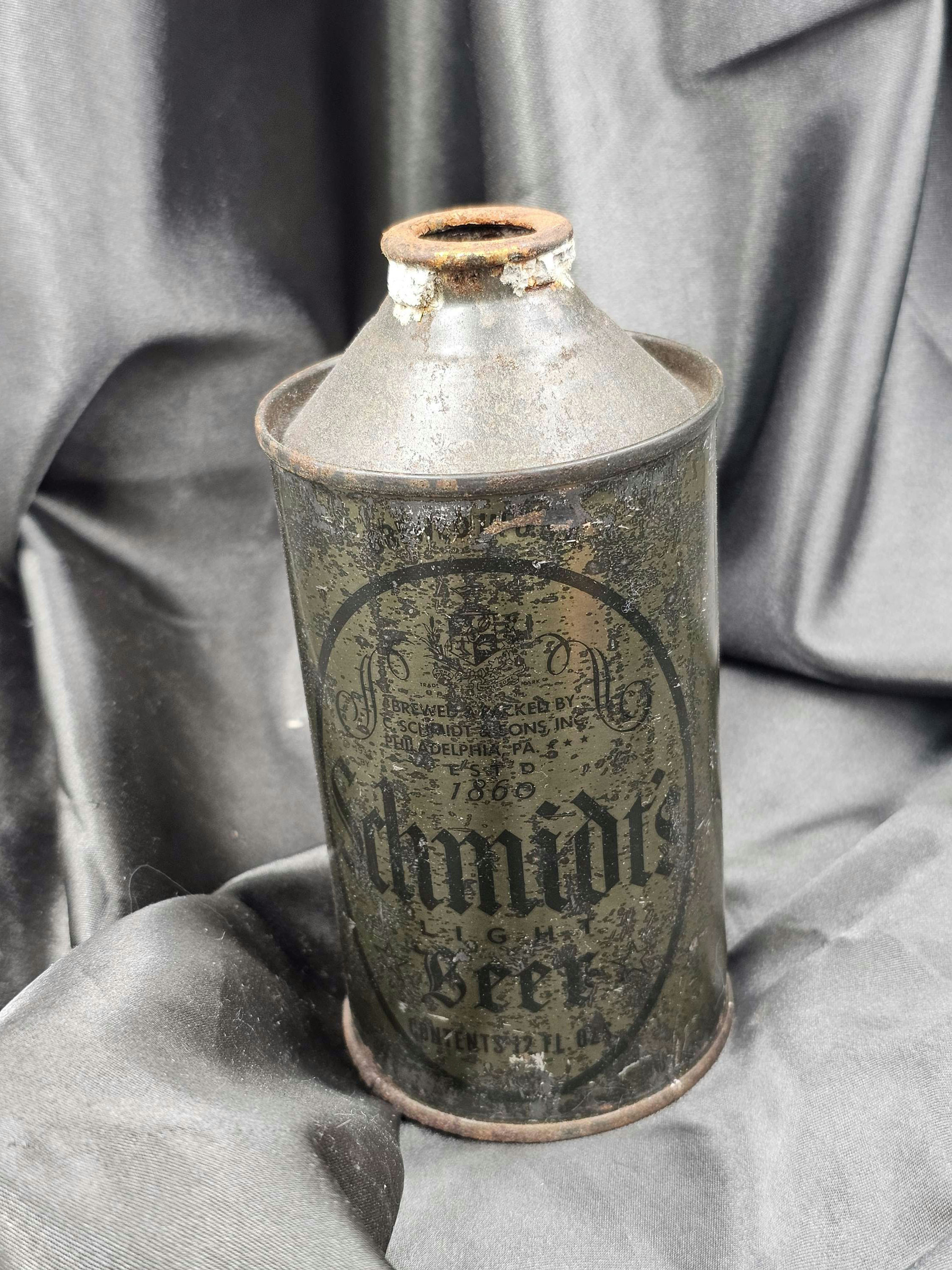 WWII US MILITARY SCHMIDT BEER CONE NOSE BOTTLE